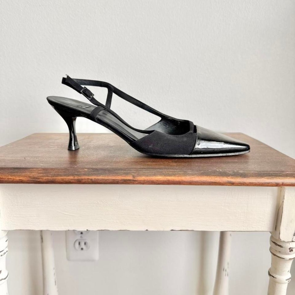 Vintage Black Stuart Weitzman Pointed Slingback Size 9.5